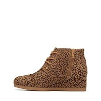 TOMS Desert Wedge Plus Boot - Little Kid / Big Toffee Micro Leopard