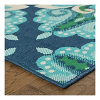 Floral Medallion Jenn Outdoor Rug, 5x7