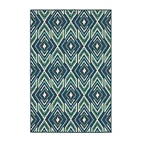 Ikat Diamonds Jenn Outdoor Rug, 6x9