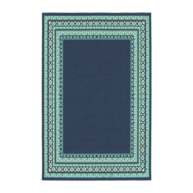 Crown Border Jenn Outdoor Rug, 6x9