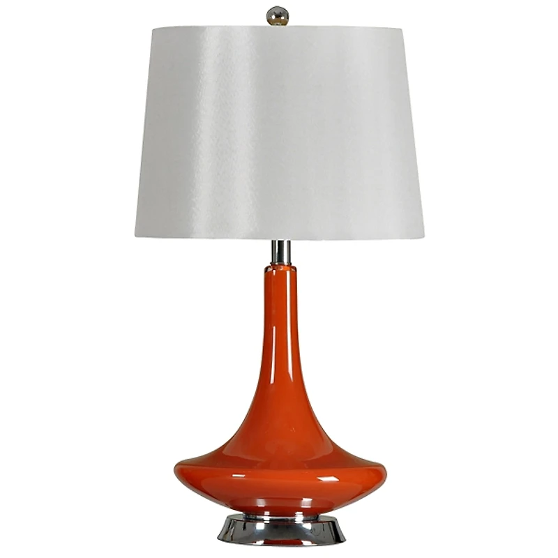 Orange Retro Glass Table Lamp