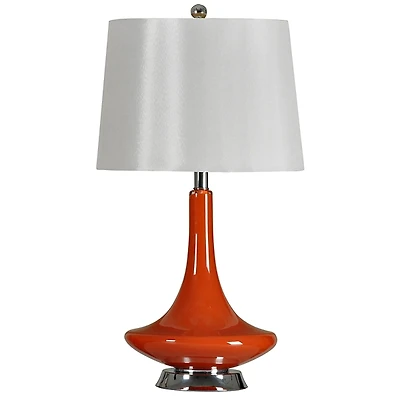 Orange Retro Glass Table Lamp