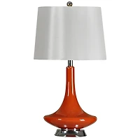 Orange Retro Glass Table Lamp