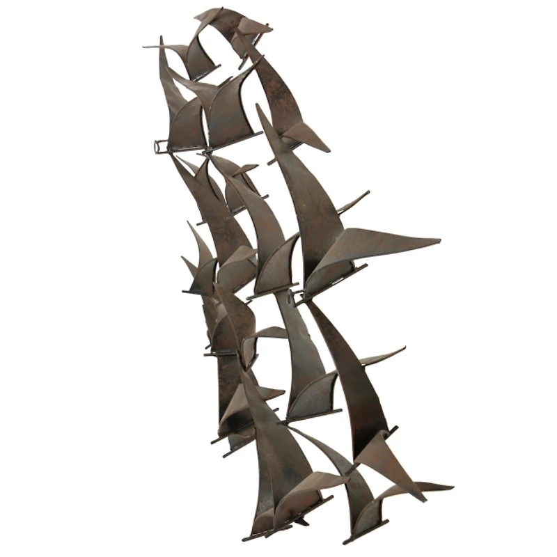 Bronze Birds Metal Wall Plaque