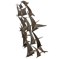 Bronze Birds Metal Wall Plaque