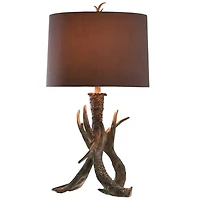 Brown Faux Antler Table Lamp