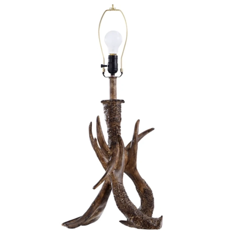 Brown Faux Antler Table Lamp