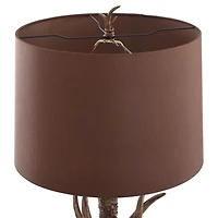 Brown Faux Antler Table Lamp