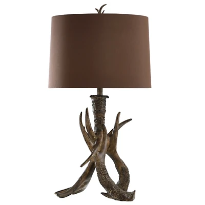 Brown Faux Antler Table Lamp