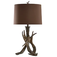 Brown Faux Antler Table Lamp