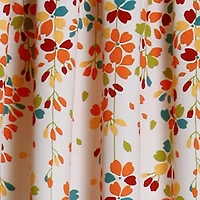 Tangerine Flowers Curtain Panel Set, 84 in.