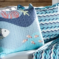 Sealife Blue 2-pc. Twin Quilt Set