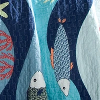 Sealife Blue 2-pc. Twin Quilt Set