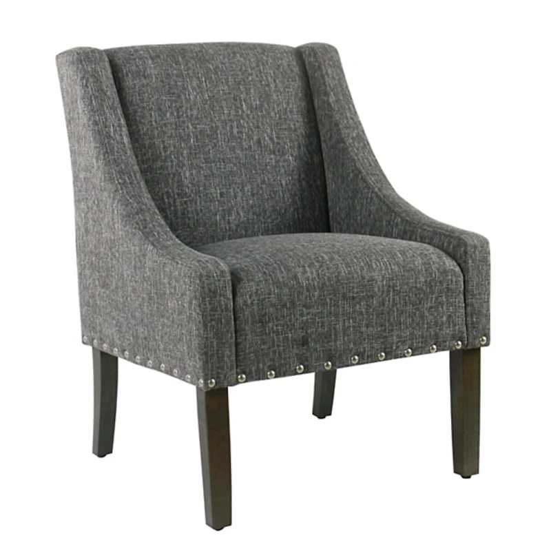 Slate Gray Swoop Accent Chair