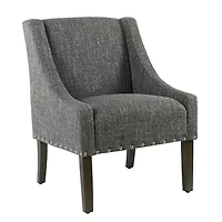 Slate Gray Swoop Accent Chair