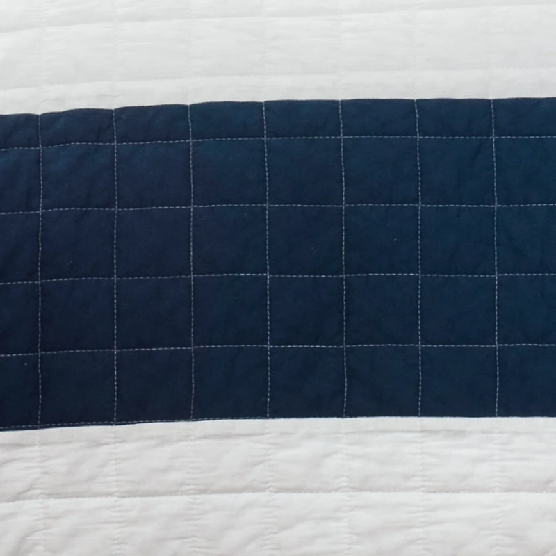 Navy Stripe 3-pc. Full/Queen Quilt Set