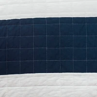 Navy Stripe 3-pc. Full/Queen Quilt Set