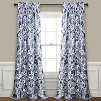 Blue Cynthia Curtain Panel Set, 84 in.