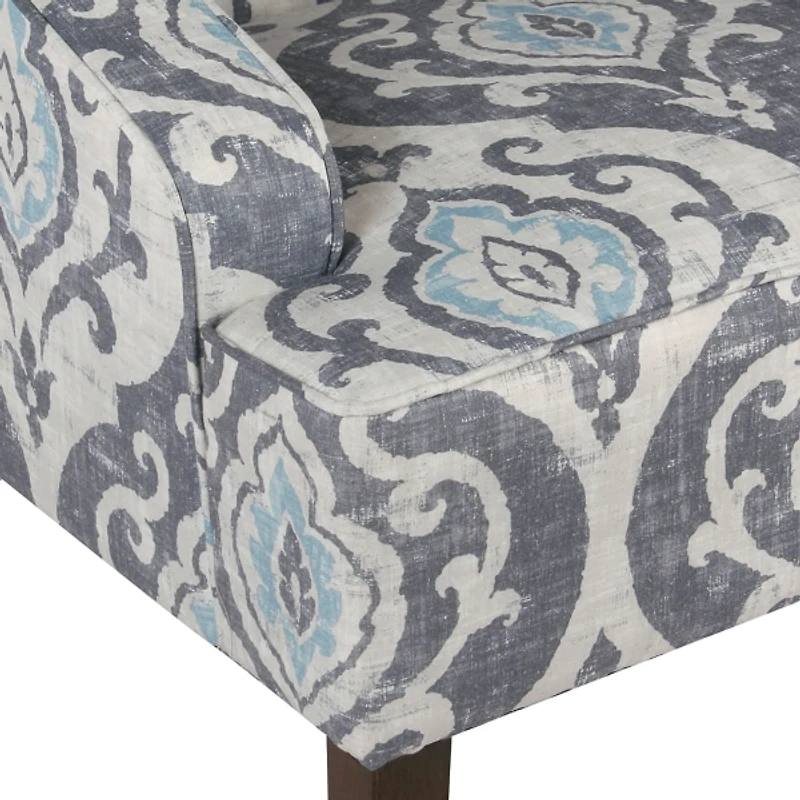 Suri Blue Swoop Accent Chair