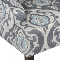 Suri Blue Swoop Accent Chair