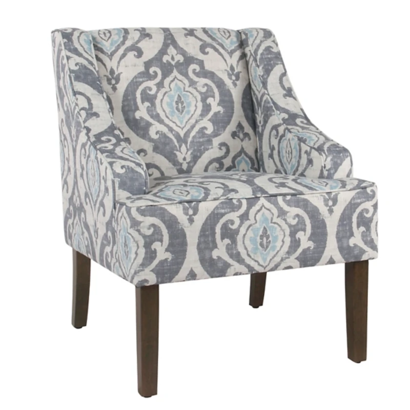 Suri Blue Swoop Accent Chair