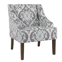 Suri Blue Swoop Accent Chair