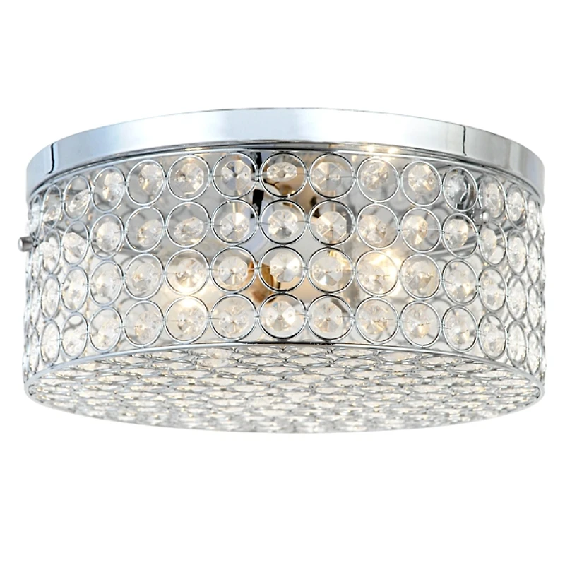 Round Crystal Flush Mount Ceiling Light