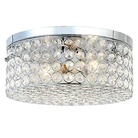 Round Crystal Flush Mount Ceiling Light