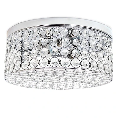Round Crystal Flush Mount Ceiling Light