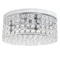 Round Crystal Flush Mount Ceiling Light