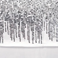 Silver Shimmer Sequins Shower Curtain