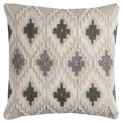 Gray Diamond Textured Pillow