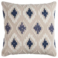 Blue Diamond Textured Pillow
