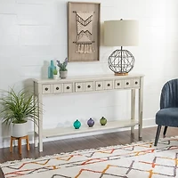 Paloma Cream 4-Drawer Console Table