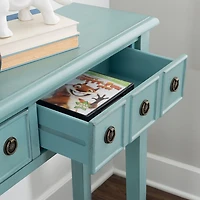 Paloma Teal 4-Drawer Console Table