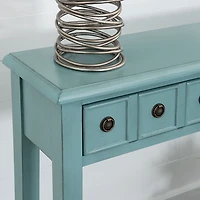 Paloma Teal 4-Drawer Console Table