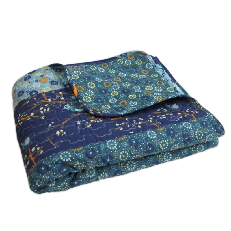 Peacock Pattern Fabric Throw Blanket
