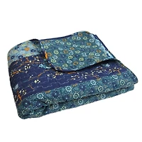Peacock Pattern Fabric Throw Blanket
