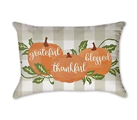 Grateful Thankful Blessed Pillow