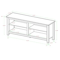 Brown Wood TV Stand, 58 in.