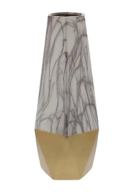 Tall Gold Marble Ceramic Vase