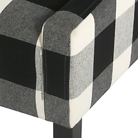 Black Buffalo Check Swoop Accent Chair