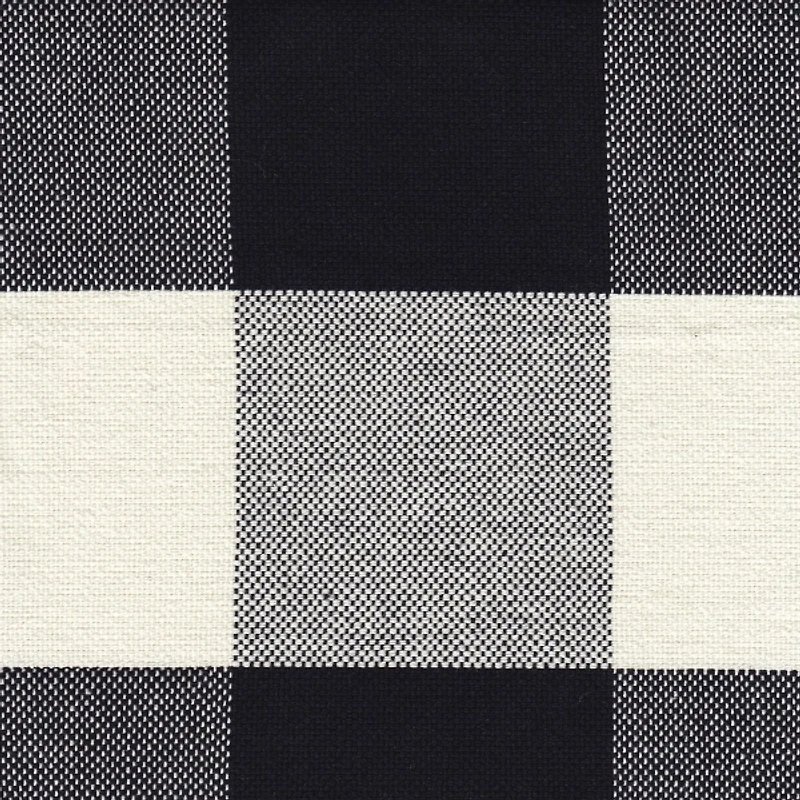 Black Buffalo Check Dining Chairs, Set of 2