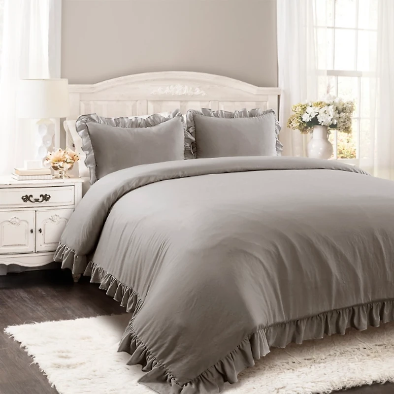 Gray Riley 3-pc. King Comforter Set