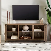 Rustic Oak Barn Doors TV Stand