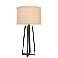 Black Molded Metal Table Lamp