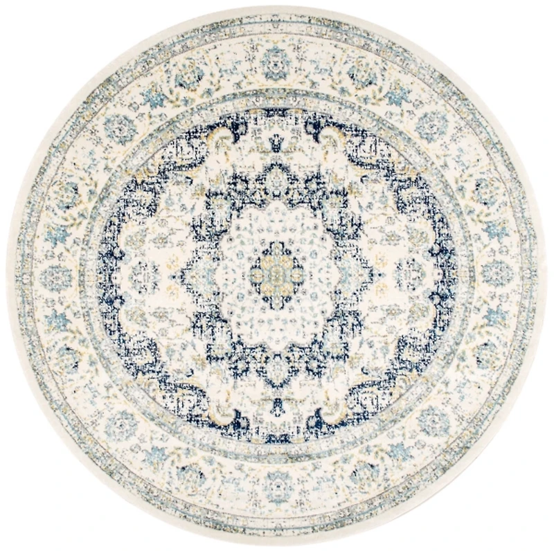 Blue Verona Round Area Rug, 5 ft.