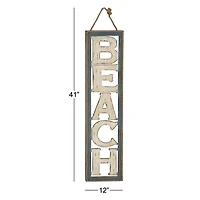 Wood Cut-Out Beach Hanging Wall Plaque