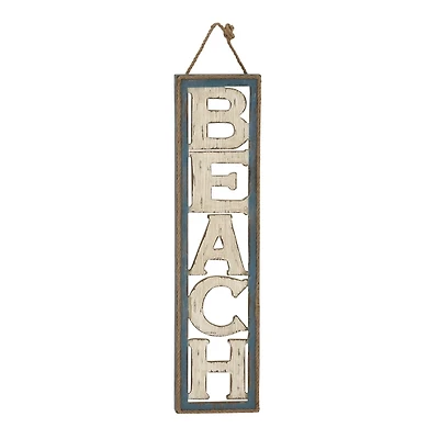 Wood Cut-Out Beach Hanging Wall Plaque
