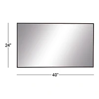 Black Wood Framed Mirror, 24x40 in.
